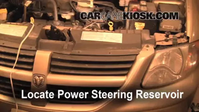 2007 Dodge Grand Caravan SXT 3.8L V6 Liquide de direction assistée Vérifier le niveau de liquide